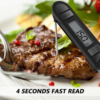New Stainless Foldable Probe Digital Thermometer for Oven Instant Read Meat Thermometer for Milk Cooking Baking Food Thermometer
New Stainless Foldable Probe Digital Thermometer for Oven Instant Read Meat Thermometer for Milk Cooking Baking Food Thermometer