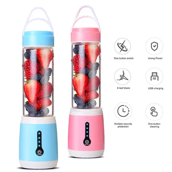 480ML Portable Blender Usb Mixer Electric Juicer Machine Smoothie Blender Mini Food Processor Personal Blender Cup Juice Blende
480ML Portable Blender Usb Mixer Electric Juicer Machine Smoothie Blender Mini Food Processor Personal Blender Cup Juice Blende