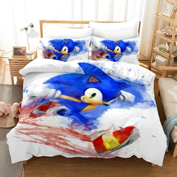3D Design Digital Printing Bedding Set Duvet Cover Pillowcase Bedclothes Dropshipping Sonic Boy for Gife GO #3 
3D Design Digital Printing Bedding Set Duvet Cover Pillowcase Bedclothes Dropshipping Sonic Boy for Gife GO #3