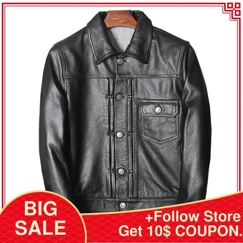 2020 Black Japan Style Leather Jacket Men Plus Size XXXXL Single Breasted Genuine Cowhide Spring Slim Fit Casual Leather Coat
2020 Black Japan Style Leather Jacket Men Plus Size XXXXL Single Breasted Genuine Cowhide Spring Slim Fit Casual Leather Coat