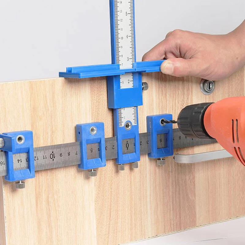Adjustable Hole Punch Jig Tool Center Drill Bit Guide Set Sleeve Cabinet Hardware Locator Wood Drilling Woodworking Tool
Adjustable Hole Punch Jig Tool Center Drill Bit Guide Set Sleeve Cabinet Hardware Locator Wood Drilling Woodworking Tool