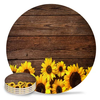 Creative Coaster Sunflower Wood Drink Coffee Cup Mat Tea Pad Dining Table Placemats Table Chic Decoration 
Creative Coaster Sunflower Wood Drink Coffee Cup Mat Tea Pad Dining Table Placemats Table Chic Decoration