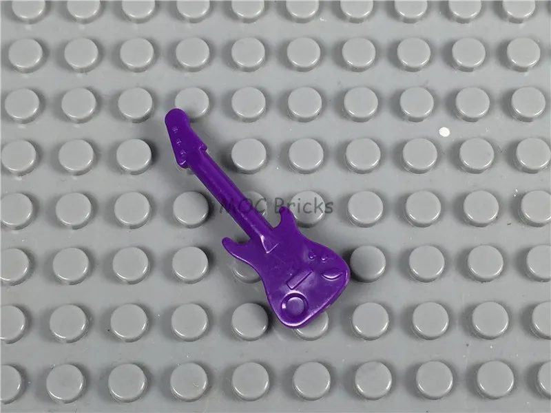 10 шт./лот MOC кирпичи музыкальное оборудование игрушки фиолетовая бас-посуда