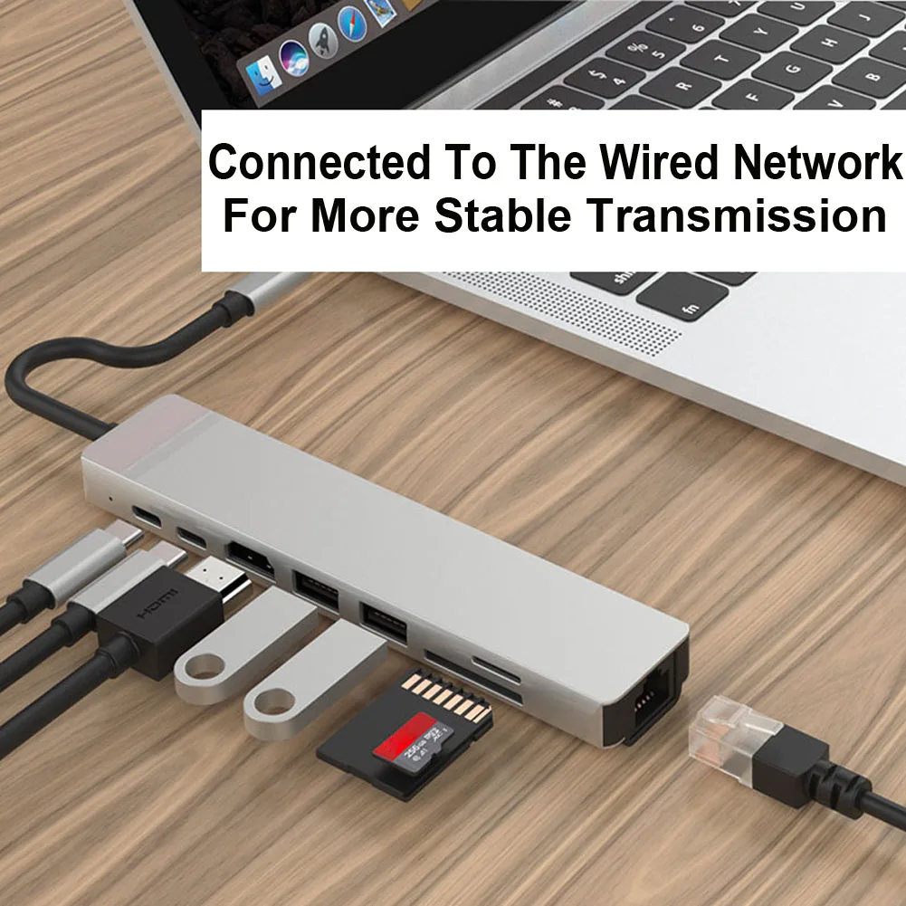 USB 3 0 Type-C концентратор к HDMI адаптер 4K Thunderbolt C TF SD считыватель слот PD для MacBook Pro/Air