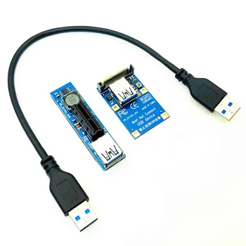 PCI-E Riser Mini PCIE to PCI-E X1 Extension Port Adapter Riser Card SATA Power Connector with 30cm USB Extension Cable Extender
PCI-E Riser Mini PCIE to PCI-E X1 Extension Port Adapter Riser Card SATA Power Connector with 30cm USB Extension Cable Extender