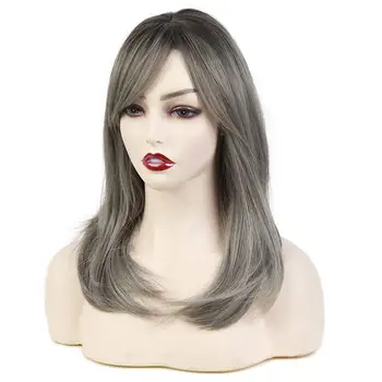 Synthetic Wigs Long Straight Layered Hairstyle Ombre Black Brown Blonde Gray Ash Full Wigs with Bangs for Black Women
Synthetic Wigs Long Straight Layered Hairstyle Ombre Black Brown Blonde Gray Ash Full Wigs with Bangs for Black Women