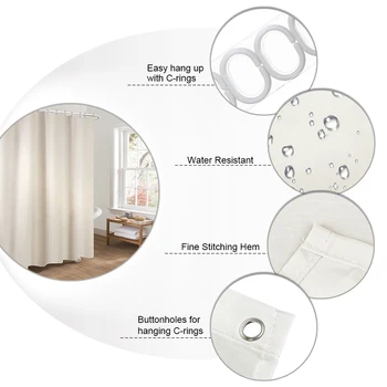 New 72 * 72'' Polyester Waterproof Mildewproof Shower Curtain Decorative Privacy Protection Bathroom Shower Curtain with 12pcs H
New 72 * 72'' Polyester Waterproof Mildewproof Shower Curtain Decorative Privacy Protection Bathroom Shower Curtain with 12pcs H