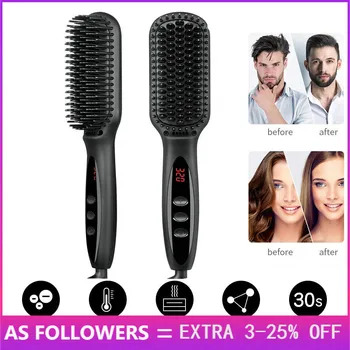 Electric Hair Straightener Comb Hair Straightening Brush Hot Air Beard Comb Brush Professional Salon Hair Styling Tools 
Electric Hair Straightener Comb Hair Straightening Brush Hot Air Beard Comb Brush Professional Salon Hair Styling Tools