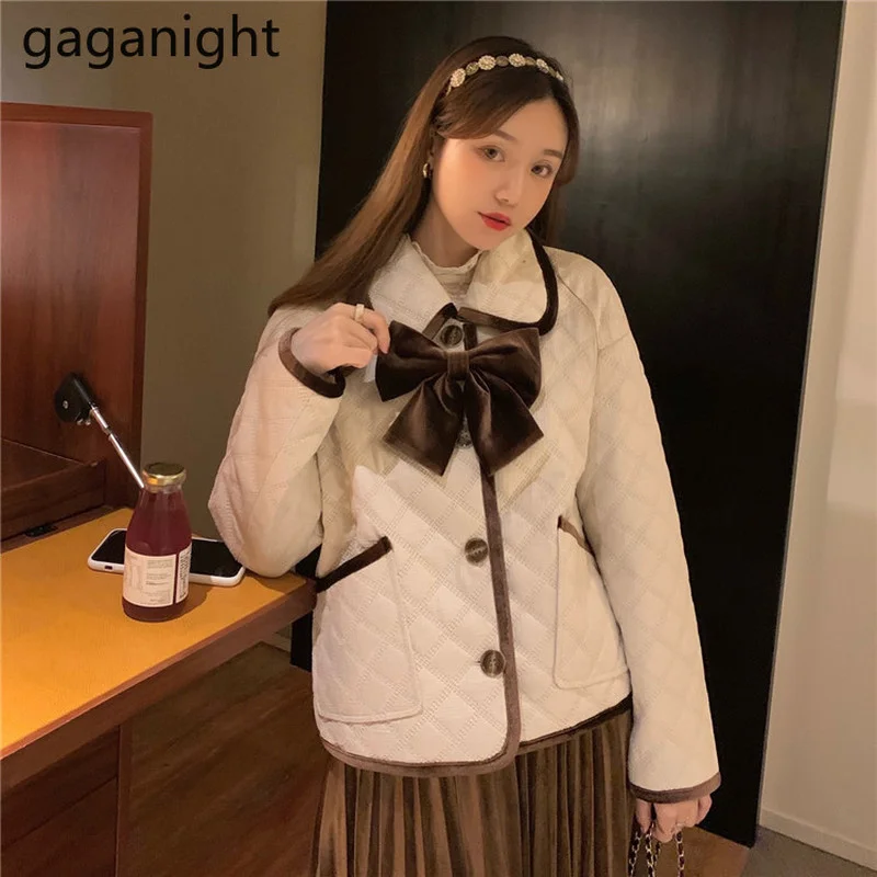Куртка Gaganight женская с ромбовидным утеплителем милая свободная Тонкая