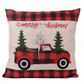Christmas Decoration Supplies Red And Black Pillowcase Lattice Car Christmas Tree Pillowcase Square Pillowcase Pillowcase 
Christmas Decoration Supplies Red And Black Pillowcase Lattice Car Christmas Tree Pillowcase Square Pillowcase Pillowcase