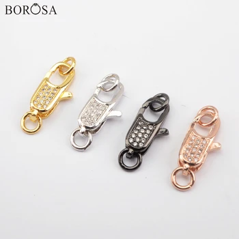 BOROSA Gold Lobster Clasp Pendant New Arrival Cubic Zirconia Lobster Clasp Connectors Jewelry Fittings for Necklace Women WX1351
BOROSA Gold Lobster Clasp Pendant New Arrival Cubic Zirconia Lobster Clasp Connectors Jewelry Fittings for Necklace Women WX1351