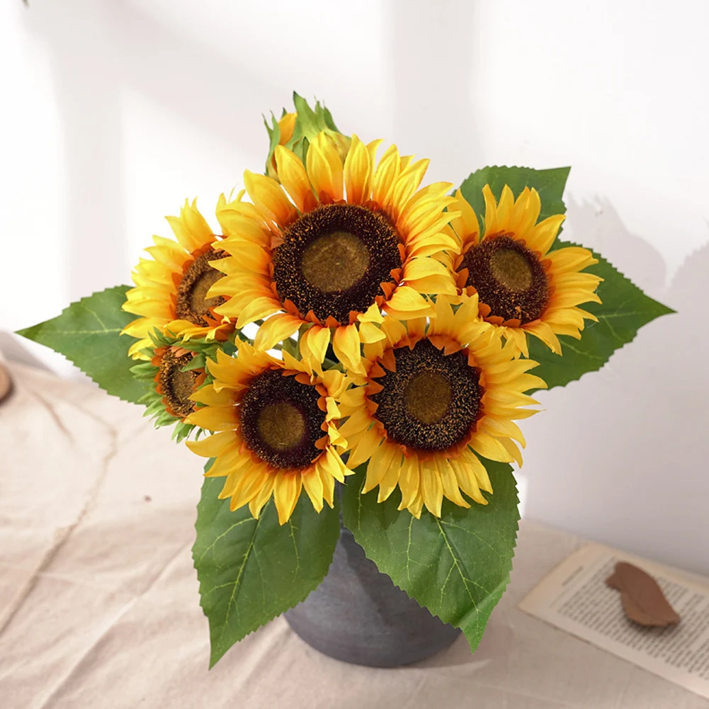 Artificial Silk Flower Sunflower Bouquet Daisy Home Garden Wedding Table DIY Simulation Decorative Flowers Accessorie Plant
Artificial Silk Flower Sunflower Bouquet Daisy Home Garden Wedding Table DIY Simulation Decorative Flowers Accessorie Plant