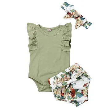 Summer Baby Girls Clothes Set With Headband Ruffle Toddler Girl Clothing Bodysuit+PP Pants Infant Suit For Newborn Girls D30 
Summer Baby Girls Clothes Set With Headband Ruffle Toddler Girl Clothing Bodysuit+PP Pants Infant Suit For Newborn Girls D30