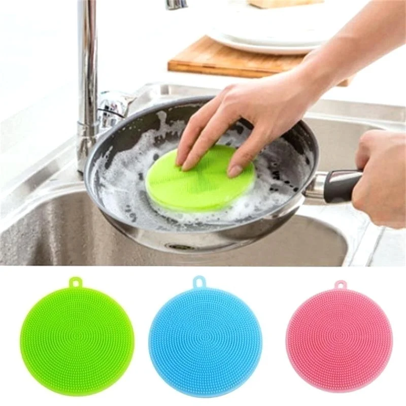 2pc/set Dish Washing Scrubber Silicone Bowl Cleaning Brush Cloth Scouring Pad Pot Pan Wash Kitchen Cleaner Dishwashing Sponge
2pc/set Dish Washing Scrubber Silicone Bowl Cleaning Brush Cloth Scouring Pad Pot Pan Wash Kitchen Cleaner Dishwashing Sponge