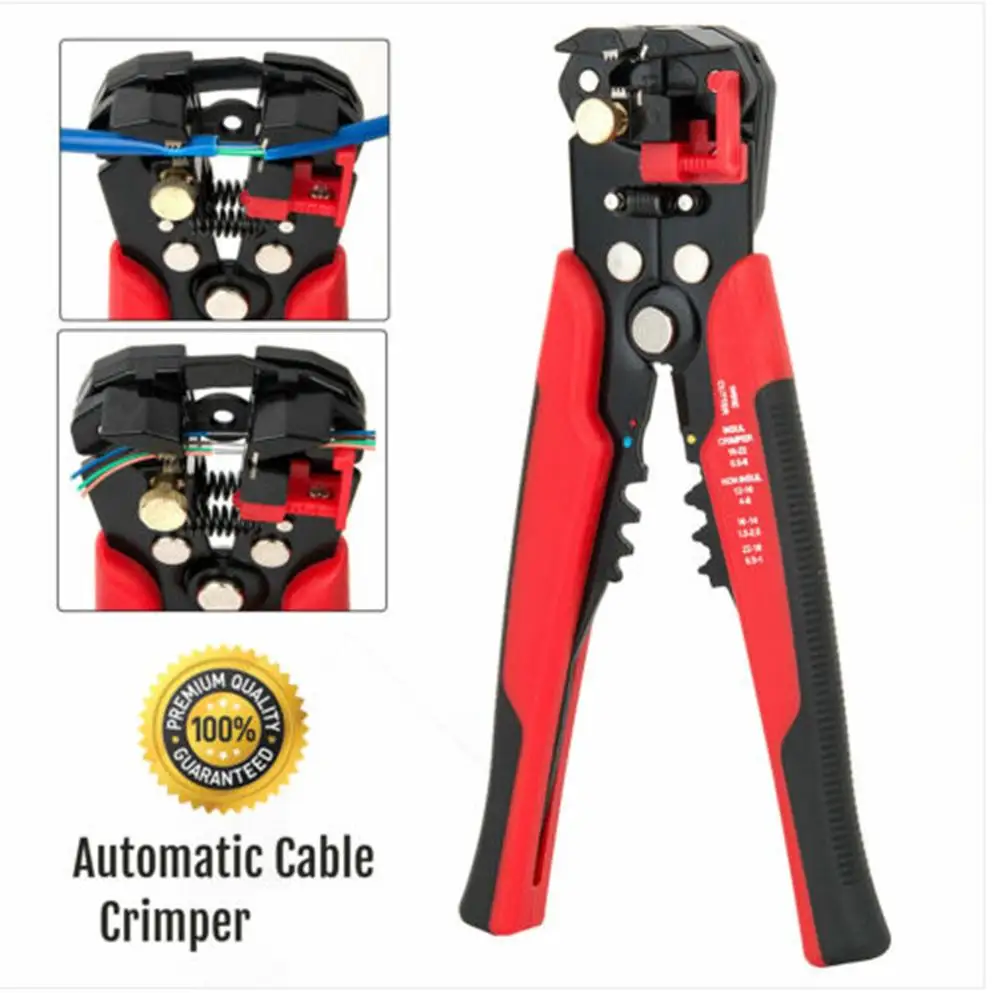 Multifunctional Automatic Stripping Pliers Self-adj Cable Wire Crimper Stable Crimping Tool Ergonomically Design Stripper Cutter
Multifunctional Automatic Stripping Pliers Self-adj Cable Wire Crimper Stable Crimping Tool Ergonomically Design Stripper Cutter