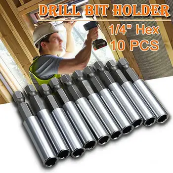 10pcs Socket Drill Bit Holders Hex Shank Magnetic Extension For Screwdriver 1/4" Hex Shank Drills 60mm Socket Drill Bit Holder
10pcs Socket Drill Bit Holders Hex Shank Magnetic Extension For Screwdriver 1/4" Hex Shank Drills 60mm Socket Drill Bit Holder