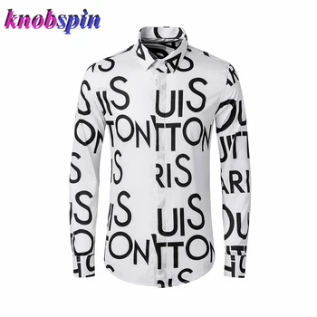 Big Letters Print Shirt men Long sleeve Slim Chemsie homme Brand Business Pure Cotton male dress Shirts Plus size M-4XL Camisas
Big Letters Print Shirt men Long sleeve Slim Chemsie homme Brand Business Pure Cotton male dress Shirts Plus size M-4XL Camisas