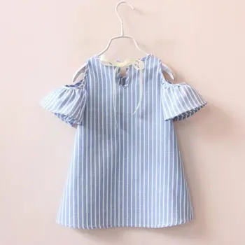 OUTAD Fashion Summer Girls Dress Vestidos Blue Stripe Sundress Baby Girls off shoulder Princess Dresses For 3-8 Years Old Kids
OUTAD Fashion Summer Girls Dress Vestidos Blue Stripe Sundress Baby Girls off shoulder Princess Dresses For 3-8 Years Old Kids