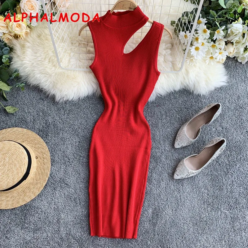 ALPHALMODA 2019 Women Sexy Knitted Dress Irregular Hollow Shoulder Pullovers Ladies Summer Autumn Chic Body Con Mini Dress
ALPHALMODA 2019 Women Sexy Knitted Dress Irregular Hollow Shoulder Pullovers Ladies Summer Autumn Chic Body Con Mini Dress