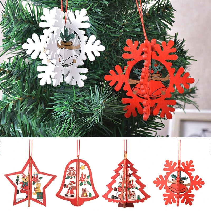 Christmas 3D 2D Wooden Pendant Ornament Star Xmas Tree Hanging Pendants Christmas New Year Gifts Party Home Decoration 
Christmas 3D 2D Wooden Pendant Ornament Star Xmas Tree Hanging Pendants Christmas New Year Gifts Party Home Decoration