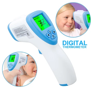 Digital Thermometer Infrared Baby Adult Forehead Non-Contact Thermometer Forehead Hand Infrared Thermometer With LCD Backlight
Digital Thermometer Infrared Baby Adult Forehead Non-Contact Thermometer Forehead Hand Infrared Thermometer With LCD Backlight