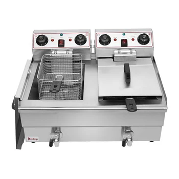 ZOKOP EH102V 16.9QT / 16L Total Capacity 24.9QT / 23.6L Stainless Steel Faucet Double Cylinder Electric Fryer 3000W MAX
ZOKOP EH102V 16.9QT / 16L Total Capacity 24.9QT / 23.6L Stainless Steel Faucet Double Cylinder Electric Fryer 3000W MAX