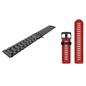 2 Pcs Replacement Strap Wrist Watch Band Fit for Garmin Fenix 3/HR: 1 Pcs Black Stainless Steel Bracelet Wrist Watch Strap & 1 P
2 Pcs Replacement Strap Wrist Watch Band Fit for Garmin Fenix 3/HR: 1 Pcs Black Stainless Steel Bracelet Wrist Watch Strap & 1 P