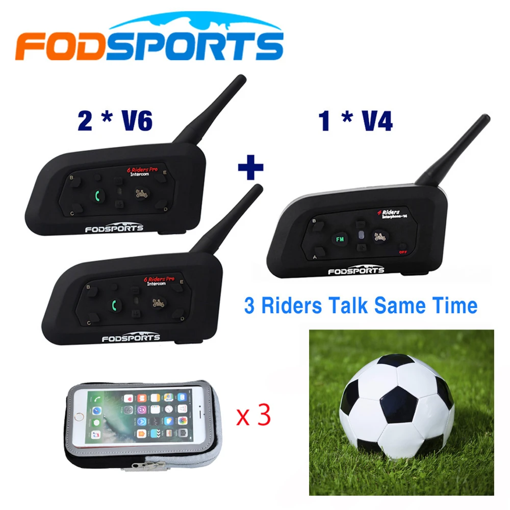 Fodsports 1*V4+2*V6 1200M Intercom for 3 Football Referees Headset Judger Arbitration 3 referees wireless headset
Fodsports 1*V4+2*V6 1200M Intercom for 3 Football Referees Headset Judger Arbitration 3 referees wireless headset