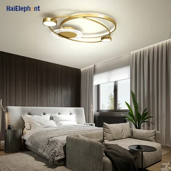 

Nordic Gold Black Lamps Modern LED Chandelier Lights For Bedroom Living Room Deco Lighting Luminaire Fixtures AC90-260V Lamparas