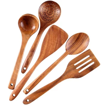 Healthy Cooking Utensils Set Wooden Cooking Tools Natural Nonstick Hard Wood Spatula and Spoons - Durable Eco-Friendly and Safe 
Healthy Cooking Utensils Set Wooden Cooking Tools Natural Nonstick Hard Wood Spatula and Spoons - Durable Eco-Friendly and Safe
