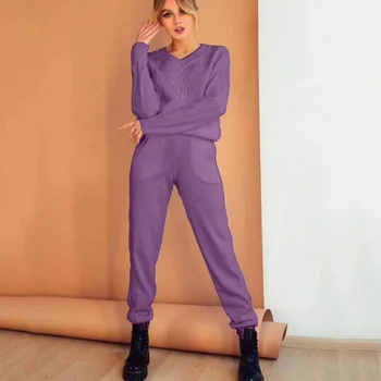 2020 Autumn And Winter New Women'S Knitted Casual 2 Two-Piece Set Fashion Pullover + Harem Pants Home Service Sports Suit
2020 Autumn And Winter New Women'S Knitted Casual 2 Two-Piece Set Fashion Pullover + Harem Pants Home Service Sports Suit