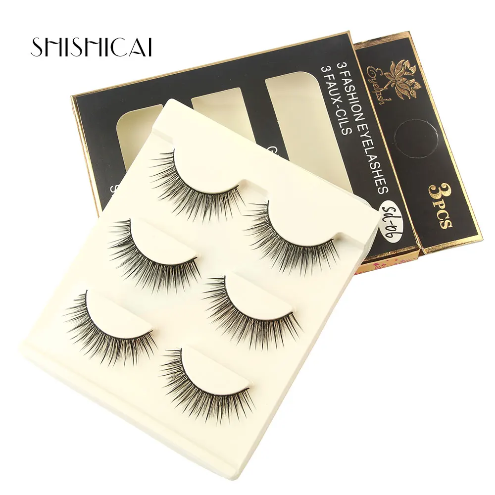 3 Pairs/Pack Fake Lashes Mink Eyelashes Tapered False Eyelashes Makeup Black False Eye Lashes SD-06
3 Pairs/Pack Fake Lashes Mink Eyelashes Tapered False Eyelashes Makeup Black False Eye Lashes SD-06