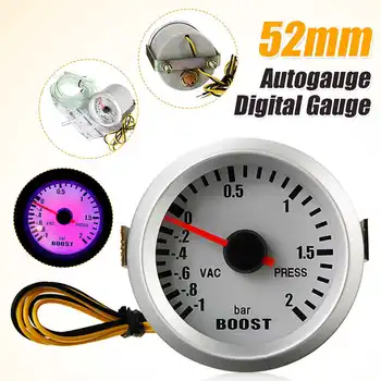 12V Car Gauge 2" 52mm Bar Boost Gauge -1~2 Bar Vacuum Press Meter Blue Light Black Rim Turbo pressure Measurement
12V Car Gauge 2" 52mm Bar Boost Gauge -1~2 Bar Vacuum Press Meter Blue Light Black Rim Turbo pressure Measurement