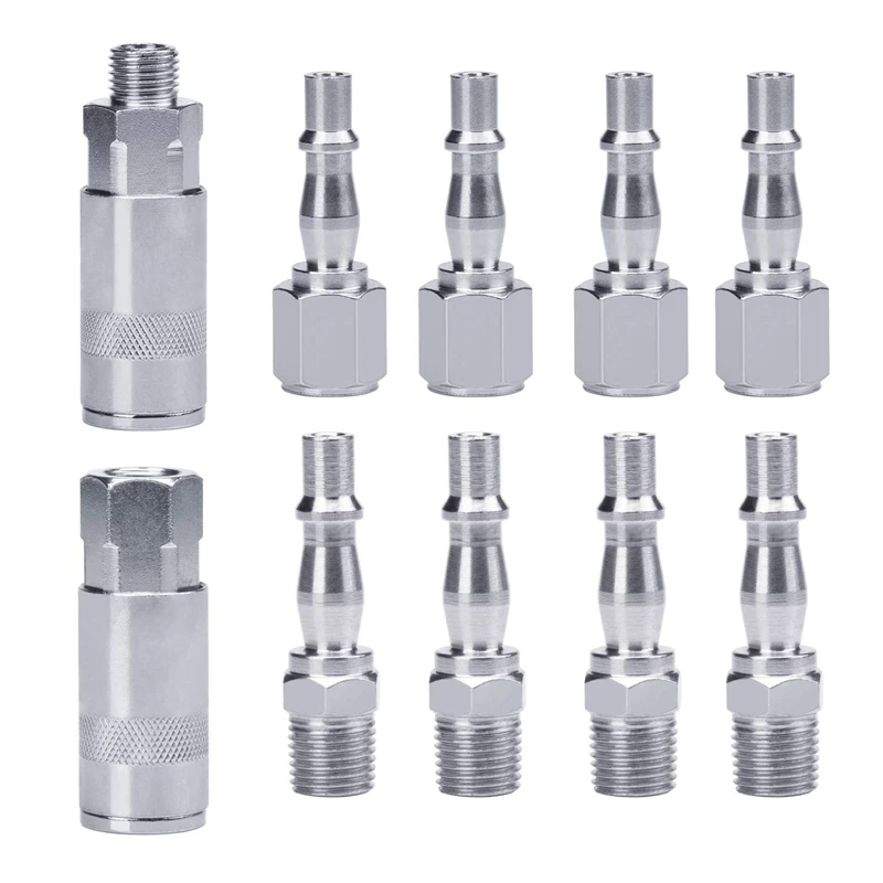 1/4 Inch Bsp Air Line Hose Compressor Fitting Couplings Connector Male Female 10 Pcs
1/4 Inch Bsp Air Line Hose Compressor Fitting Couplings Connector Male Female 10 Pcs