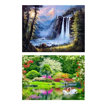 DIY 5D Diamond Painting Embroidery Cross Crafts Stitch Kit Decor(Waterfall) & Lakeview Swan Home Deco: Multicolor
DIY 5D Diamond Painting Embroidery Cross Crafts Stitch Kit Decor(Waterfall) & Lakeview Swan Home Deco: Multicolor