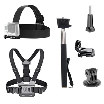 

Suction Fixing Holder for Camera Gopro Hero GPS & 3 in 1 Head Strap Mount/Chest Harness/Selfie Stick for Gopro Hero 6 5