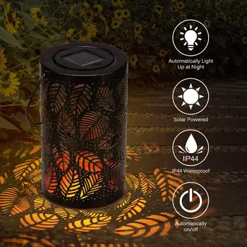 Hanging Solar Lights Outdoor Retro Leaf-Shadow Lantern Night Light Energy Saving Patio Yard Path Lamp Garden Decoration
Hanging Solar Lights Outdoor Retro Leaf-Shadow Lantern Night Light Energy Saving Patio Yard Path Lamp Garden Decoration