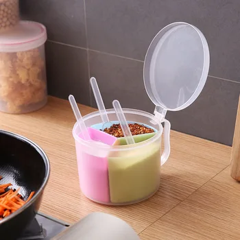 Kitchen Schemes Multi Purpose Seasoning Box Convenient Seasoning Bottle Circle Three Grid Combination Plastic Seasoning Box with
Kitchen Schemes Multi Purpose Seasoning Box Convenient Seasoning Bottle Circle Three Grid Combination Plastic Seasoning Box with