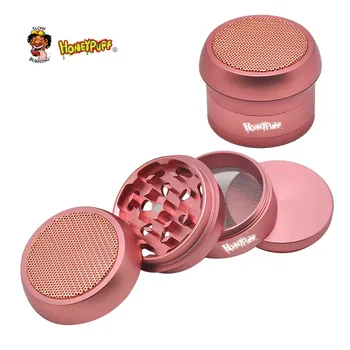 

HONEYPUFF 63MM 4 Piece Metal Tobacco Grinders Mushroom Style Aircraft Aluminum Smoking Herb Grinder Manual Cigarette Crusher