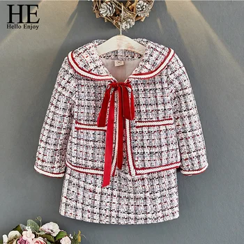 HE Hello Enjoy 2020 Autumn Winter New Arrival Girls Clothes Sets Fashion Tweed 2 Pieces Suit Coat+Skirt Kids Princess Outfits 
HE Hello Enjoy 2020 Autumn Winter New Arrival Girls Clothes Sets Fashion Tweed 2 Pieces Suit Coat+Skirt Kids Princess Outfits