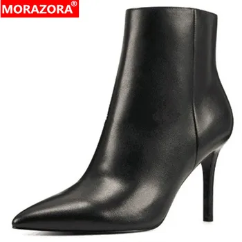 MORAZORA 2020 new arrive autumn winter ankle boots for women pointed toe zipper classic thin high heel boots ladies dress shoes
MORAZORA 2020 new arrive autumn winter ankle boots for women pointed toe zipper classic thin high heel boots ladies dress shoes