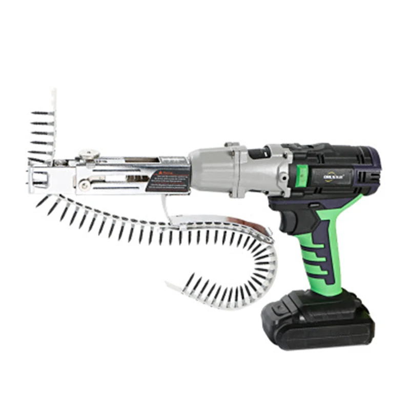 21V Lithium Battery Nail Gun Chain Belt Dual Use Screw Gun Electric Screw Multi-purpose Wood Structure Chalet Nail Gun Equipment
21V Lithium Battery Nail Gun Chain Belt Dual Use Screw Gun Electric Screw Multi-purpose Wood Structure Chalet Nail Gun Equipment