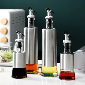 Stainless Steel Cooking Cruet Dispenser Sauce Bottle Glass Cruet Glass Bottle Creative Kitchen Tools
Stainless Steel Cooking Cruet Dispenser Sauce Bottle Glass Cruet Glass Bottle Creative Kitchen Tools