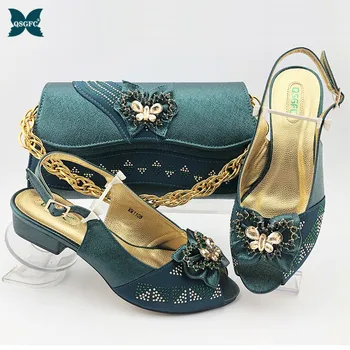 2020 Fashion Green Color Shoes and Bag Set Decorated with Rhinestone Matching Italian design Shoe and Bag Set Shoe and Bag Set
2020 Fashion Green Color Shoes and Bag Set Decorated with Rhinestone Matching Italian design Shoe and Bag Set Shoe and Bag Set