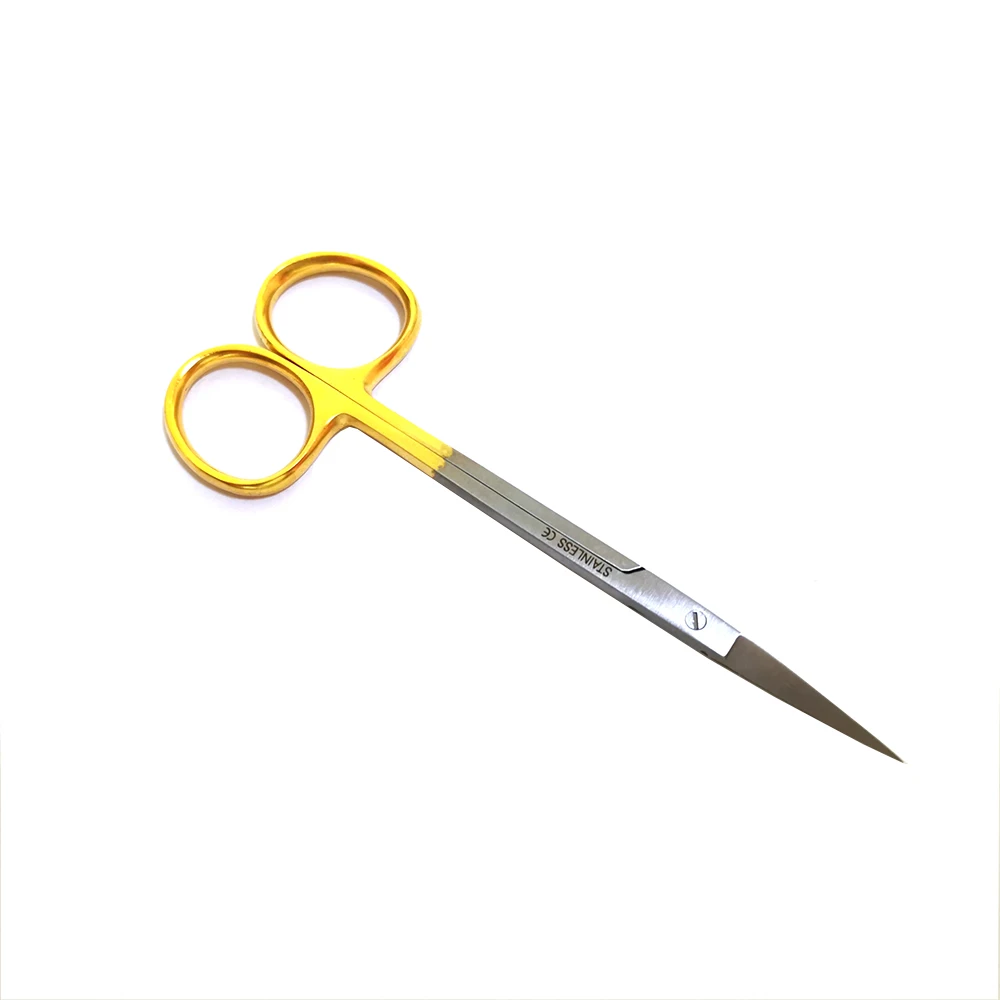 11.8cm Ophthalmic Scissors Sharp Straight Blade Reuseable Golden Handle stainless steel Scissors surgical instruments
11.8cm Ophthalmic Scissors Sharp Straight Blade Reuseable Golden Handle stainless steel Scissors surgical instruments