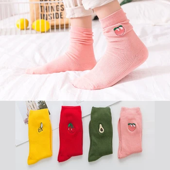 1/2pair Cotton Cute Fruit Print Women's Socks Retro Embroidery Long Colorful Funny Socks Multicolor Women Girls Pile Heap Socks
1/2pair Cotton Cute Fruit Print Women's Socks Retro Embroidery Long Colorful Funny Socks Multicolor Women Girls Pile Heap Socks