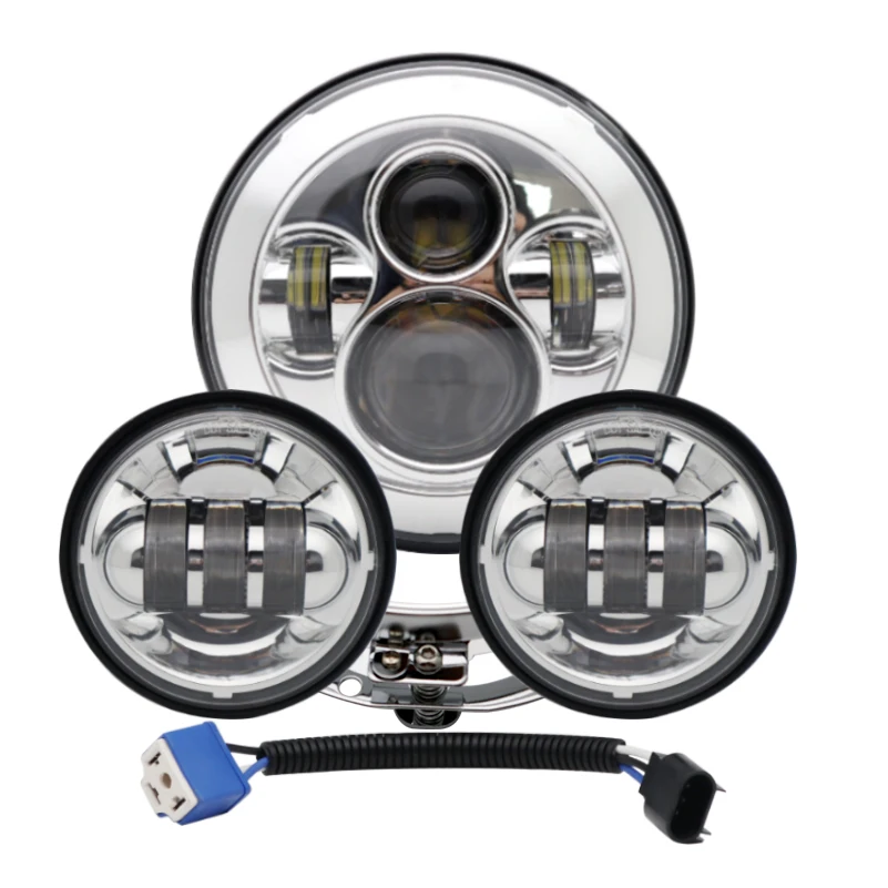 7-inch chrome-plated LED projector headlight+ 4.5inch pass light Road King Softail Electra glide night train bad boy
7-inch chrome-plated LED projector headlight+ 4.5inch pass light Road King Softail Electra glide night train bad boy