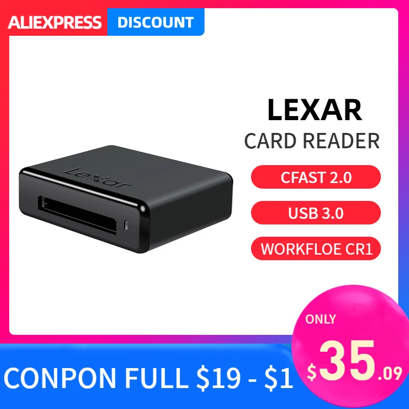 Lexar CF card Smart Card Reader Usb 3.0 CR1 CFast 2.0 Professional Workflow Line Okuyucu of Products Laptop Accessore for camera
Lexar CF card Smart Card Reader Usb 3.0 CR1 CFast 2.0 Professional Workflow Line Okuyucu of Products Laptop Accessore for camera
