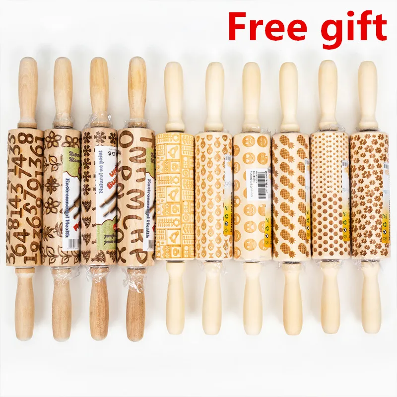 Kid Manual Rolling Pins Engraved with Designe Patterns Wooden Roller For Baking Embossed Cookies kitchen tools Christmas Gift
Kid Manual Rolling Pins Engraved with Designe Patterns Wooden Roller For Baking Embossed Cookies kitchen tools Christmas Gift