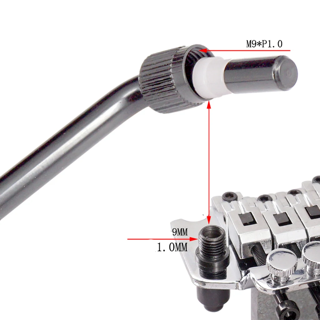 Black Electric Guitar Tremolo Arm Socket Whammy Bar Jack Thread Diameter 9mm Black Electric Guitar Tremolo Arm Socket Whammy Bar Jack Thread Diameter 9mm